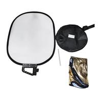 CHICIRIS Kit Riflettore/diffusore 5 in 1 Pieghevole da 60x75 Cm, Multifunzionale, per Ritratti in Studio e Nature Morte, Colore nero.