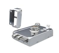 CHICIRIS Kit Serratura Cancello con 5 Chiavi per Ingegneria Scolastica Struttura Atomica di Grado B Design Compatto Ferro Cromato Ad Alta Resistenza Zinco (Aperto a destra)