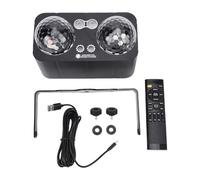 CHICIRIS Luce da Palco a LED a Doppia Testa, Luce Stroboscopica Colorata Attivata Dal Suono con Telecomando, per L'illuminazione del Palco della Discoteca DJ del Bar KTV di Nozze