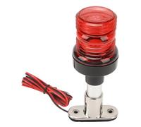 CHICIRIS Luce di Ancoraggio per Barche, Luce di Poppa a LED per Barche, Base in Acciaio Inossidabile 316 Asta in Alluminio 6 Pollici 33 LED 2NM Visibilità a 360 Gradi per Yacht da Pesca (rosso)
