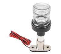 CHICIRIS Luce di Ancoraggio per Barche, Luce di Poppa a LED per Barche, Base in Acciaio Inossidabile 316 Asta in Alluminio 6 Pollici 33 LED 2NM Visibilità a 360 Gradi per Yacht da Pesca (Bianco