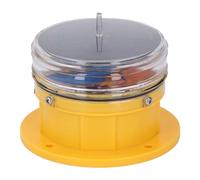 CHICIRIS Luce di Navigazione Solare Faro LED Durevole da 360 Gradi per la Sicurezza della Barca IP67 Impermeabile Giallo Brillante