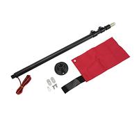 CHICIRIS Luce per Bandiera da Canoa, Lampada Impermeabile Super Luminosa da 19 W con Base in Lega di Alluminio e Nylon, Bandiera di Sicurezza Rossa per Accessori per Barche a Remi in Kayak