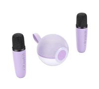 CHICIRIS Macchina per Karaoke, Altoparlante Bluetooth Portatile con 2 Microfoni Wireless, 5 Effetti Vocali, Luci Colorate per Casa, Viaggi, Feste (PURPLE)