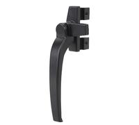 CHICIRIS Maniglia per Finestra 4 Pezzi, Serratura per Maniglia per Finestra in Lega di Alluminio per Porte e Finestre Scorrevoli, con 8 Viti, e Durevole per Verticale Orizzontale (BLACK)