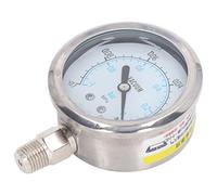 CHICIRIS Manometro a Vuoto Ad Alta Precisione Doppia Scala per Acqua Olio Idraulico - per Centrale Elettrica Chimica Petrolifera 1/4 Pollice NPT Acciaio Inossidabile (-0.1~0Mpa)