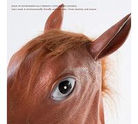 CHICIRIS Maschera Testa di Cavallo Testa di Animale Divertente in Lattice per Giochi di Ruolo di Halloween Marrone (BROWN)