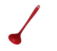CHICIRIS Mestolo per Zuppa, Cucchiaio da Portata in Silicone Utensile da Resistente Al Calore da 11,2 Pollici con Non Assorbente Facile da Pulire, per Pentola Calda di Porridge di Zuppa (rosso)
