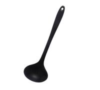 CHICIRIS Mestolo per Zuppa, Cucchiaio da Portata in Silicone Utensile da Resistente Al Calore da 11,2 Pollici con Non Assorbente Facile da Pulire, per Pentola Calda di Porridge di Zuppa (BLACK)