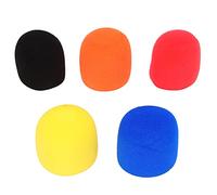 CHICIRIS Microfono Addensato Microfono in Schiuma Proteggi Copertura per Intervista di Notizie Sala Conferenze 5 Pezzi