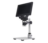 CHICIRIS Microscopio Digitale LCD da 7 Pollici, Ingrandimento 12MP 1080P 1-1200X con 8 Luci LED e Supporto Regolabile, per Saldatura e Osservazione di Monete
