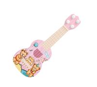 CHICIRIS Mini Chitarra Ukulele Giocattolo per Bambini Strumento Musicale Educativo Dal Design Carino in Plastica 10,2 X 3,7 Pollici (Modello di orsetto)