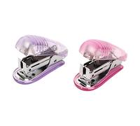 CHICIRIS Mini Graffatrice Carina Struttura a Leva capacità 20 Fogli Cucitrice Portatile Portatile per 24 Pin 6 Pin Materiale Plastica Adatta per Ufficio Casa Scuola Uso (rosa porpora)