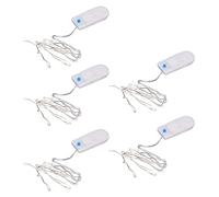 CHICIRIS Mini Luci a LED per Casa delle Bambole 1/12, Luci a Corda | Funzionante a Batteria a Bottone, in Plastica, Decorativo per Giardini, Mobili, Vasi, Tende, Non per Bambini Piccoli