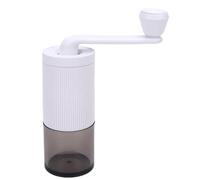 CHICIRIS Mini macinacaffè Manuale con Camera in Grani Incorporata, Ideale per Viaggi e Ufficio (WHITE)