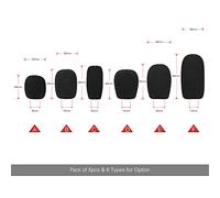 CHICIRIS Mini Parabrezza per Microfono, Coperture in Schiuma Nera per Microfoni a Bavero e con Cuffia, Confezione da 5, Dimensioni Multiple, Protezione Dalla Riduzione del Rumore (Tipo e)