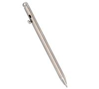 CHICIRIS Mini Penna a Sfera, Penna in Titanio Puro Durevole Penna Portachiavi Leggera Portatile Multifunzionale Strumento di Scrittura a cancellazione Liscia(Argento)