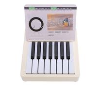CHICIRIS Mini Piano Calendar Playable Music Desk Ornament con Canzoni Famose USB Powered Compact Piano per gli Amanti della Musica da Ufficio (WHITE)