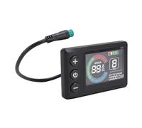 CHICIRIS Misuratore di Display LCD in Bici Elettrica, Display in Bici E con Filo Impermeabilizzante a 5 per Scooter Elettrico 22,2 Mm/0,9 Pollici Manubrio
