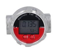 CHICIRIS Misuratore di Portata 1 Pollice Display LCD Misuratori di Portata per Digitali per Acqua Benzina, Misuratore di Portata di Precisione con Involucro in Lega di Alluminio, Adatto