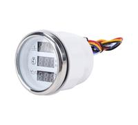 CHICIRIS Misuratore Display Digitale da 52 Mm, Monitor Pressione Olio RPM Temperatura Acqua con Display Retroilluminato Blu, per Auto Camion Barche Yacht Motocicli (Copertura argentata con quadrante