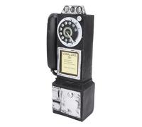 CHICIRIS Modello di Telefono retrò, Decorazioni per Telefono Vintage Realizzate a Mano in Resina con Design Classico del Quadrante Rotante, per la Decorazione di Bar e caffè per L'Ufficio (Black)