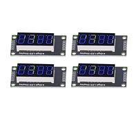 CHICIRIS Modulo Display Tubo Digitale Display Trasparente a 4 Cifre a 7 Segmenti LED per Controllo e Funzionamento Intelligenti, 4 Set per Attrezzature e Macchinari, Scheda PCB Premium (Blu MRA110D)
