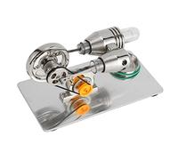 CHICIRIS Motore Stirling Modello di Motore Design Elegante Giocattolo per Esperimenti a Basso Rumore per Progetti Scientifici Lega di Zinco e Vetro
