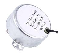 CHICIRIS Motoriduttore Sincrono CA 1pc 220-240V, Motore a Magnete Permanente 4W CW/CCW Coppia Elevata a Basso Rumore con Ingranaggi di Riduzione per Ventilatori Riscaldatori Display (8-10 giri/min)