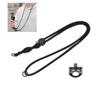 CHICIRIS Nylon Nek Cangole per Fotocamere D'azione Ampia compatibilità con Design a Vite -1/4 Pollici Standard per Bastoncini Selfie, Stabilizzatore Portatile, Stili di Supporto Monoculare per (BLACK)