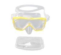 CHICIRIS Occhialini da Nuoto per Bambini con Copertura per il Naso 3D Integrata (Giallo trasparente)