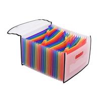 CHICIRIS Organizzatore di Cartelle File Accordati 24 Tasche Box/copertura del File di Estensione per il della Scuola di Ufficio per A4 -letter Dimensione Memoria PP Memoria PP (Cartella di 24 tasche)