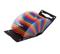 CHICIRIS Organizzatore di Cartelle File Accordati 24 Tasche Box/copertura del File di Estensione per il della Scuola di Ufficio per A4 -letter Dimensione Memoria PP Memoria PP (24 tasche)