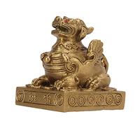 CHICIRIS Ornamento in Ottone Pixiu Mitico, Scultura Artigianale per Attirare Ricchezza e Fortuna, Arredamento in Miniatura per la Visualizzazione degli Uffici Domestici