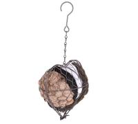 CHICIRIS Palla di Nidificazione per Uccelli a Forma di Cuore Elegante Supporto in Feltro per Materiali di Nidificazione degli Uccelli nel Tuo Giardino