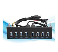 CHICIRIS Pannello Frontale di Estensione Adattatore Hub USB3.0 19PIN 8 Porte, Standard di Controllo qualità, Compatibile con Impianti di Gioco per Appassionati di PC
