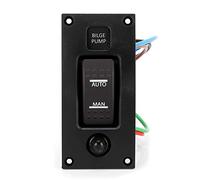 CHICIRIS Pannello Interruttori Deluxe per Pompa di Sentina a Bilanciere a LED, C7 Sigillato IP66 Impermeabile con Etichetta Retroilluminata, per Controllo Pompa Sommergibile per Barche