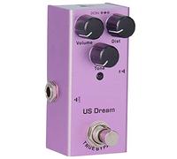 CHICIRIS Pedale Effetto per Chitarra Elettrica Mini Pedale di Distorsione DC 9V True Bypass Lega di Alluminio 3 Manopole Controllo Guadagno Volume Tono per Registrazione Sul Palco per Esercitazioni di