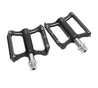 CHICIRIS Pedali Bici Pedali Piatti in Lega di Alluminio CNC con Asta in Acciaio Al Cromo Molibdeno 10 Chiodi Antiscivolo Filettatura da 14 Mm per Ciclisti di Montagna da Strada Pendolarismo