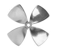 CHICIRIS per Barca RC, Lavorazione CNC in Acciaio Inossidabile 316 da 80 Mm, Bilanciamento Dinamico a 4 Pale, Barche Modello RC, Adatto Sia per Hobbisti Che per Professionisti