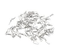 CHICIRIS Pesca vertebrale 50 pezzi ad alta resistenza sfere vertebrali in acciaio inox per pesca in acqua salata, rotazione a 360 ° per tutti gli scenari (0#)