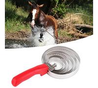 CHICIRIS Pettine per Spargimento in Metallo per con Impugnatura Morbida per Cavallo Grande Spazzola per Curry in Acciaio Inossidabile Pettine per Prurito, Aumenta la Circolazione Sanguigna per il