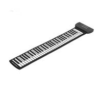 CHICIRIS Pianoforte Elettrico Roll Up 61 Tasti Pianoforte Roll Up Manuale Pieghevole Portatile 4D Stereo Surround Sound Piano per Principianti Silicone Naturale Colore ABS (PM61)