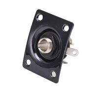 CHICIRIS Piastra di uscita per chitarra in metallo per Telecaster, Chitarra elettrica, design della presa compatta con viti di installazione (BLACK)