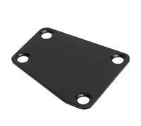 CHICIRIS Piastra per Manico per Chitarra, Placca per Chitarra Elettrica Trapezoidale in Metallo per Telecaster, 4 Fori con Viti, Ricambio Ideale per Musicisti (BLACK)