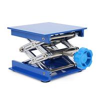 CHICIRIS Piattaforma Elevatrice da Laboratorio Elettrolitica da 100 X 100 Mm Supporto da Laboratorio Martinetto da Resistente Alla Corrosione Altezza Regolabile per Uso in Alluminio