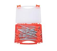 CHICIRIS Picchetti per Tende da 20 Pezzi, Chiodi da Terra in Metallo Resistente per Campeggio, Tende e Tettoie Sicure, Lunghi 7,87 Pollici, Ideali per Uso Esterno (ORANGE)