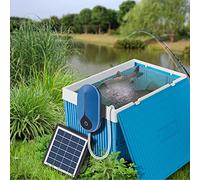 CHICIRIS Pompa d'aria per Acquario, Pompa d'aria Solare in Polisilicio Ossigenatore per Acquario 3,7 V 3600 MAh da 0,5 a 0,9 L Al Minuto Aeratore Portatile USB per la Pesca nel Laghetto da Giardino