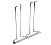 CHICIRIS Porta Calici da Parete con Supporto per Bicchiere di Vino in Ferro Cromato, Design Squisito con Foro per Appendere, Facile da Installare per la Casa e i Bar