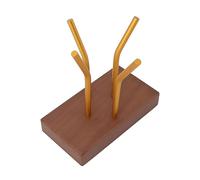 CHICIRIS Porta Filtro per Caffè con Base in Legno e Asta in Rame | Stabile, facile da montare, simpatico cake design, salvaspazio, legno di noce